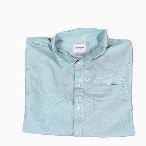 EUC GOODFELLOW & CO Whittier Oxford XL standard fit sage button down shirt